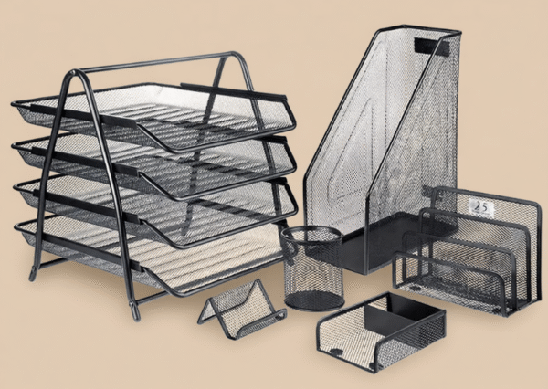 Kawaii Metal Mesh Desk Set