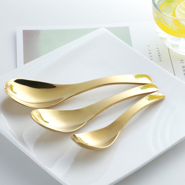 Stainless Steel Gold Soup Spoon