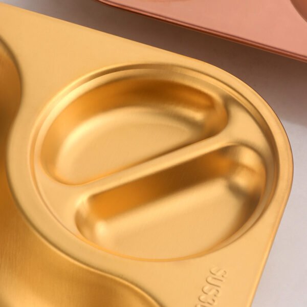 Gold Stainless Steel Serving Plate