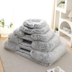 Plush Round Pet Bed House